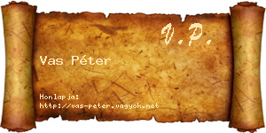 Vas Péter névjegykártya